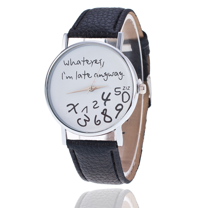 e-bay belt watch I'm already late Geneva women's belt watch