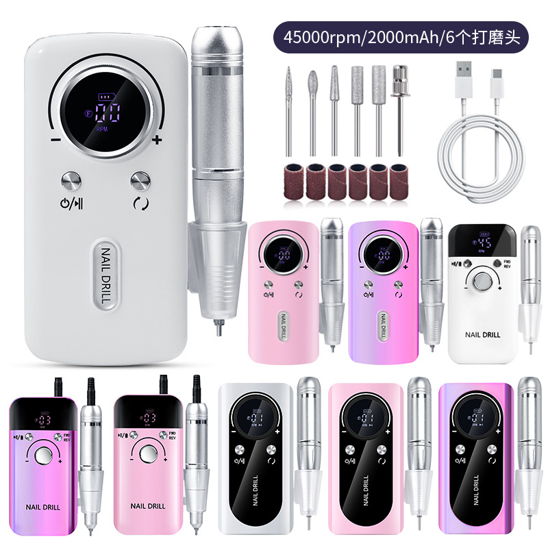 New rechargeable nail drill electric nail file nail grinding machine portable nail file nail salon special