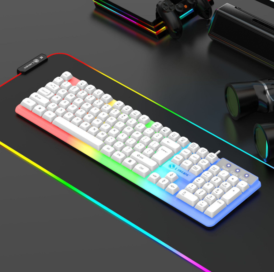 Limei TX35 Mechanical Feel Computer Notebook Desktop Business Keyboard USB Wired Gaming Backlit Keyboard