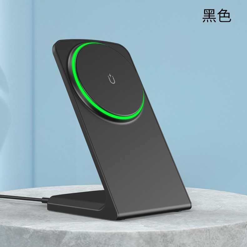 Single wireless charger 15W fast charging desktop phone stand wireless charger for Apple phones