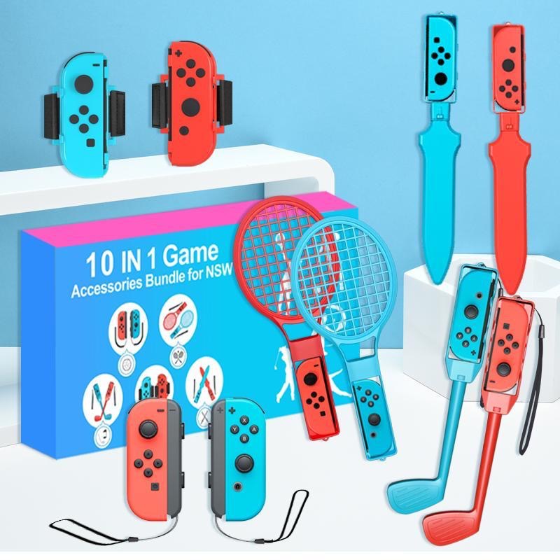 Switch sports accessories motion sports full set 10-in-1 grip wrist strap lightsaber tennis racket