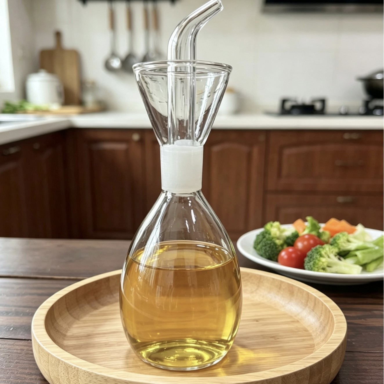 High borosilicate glass sesame oil bottle, oil bottle seasoning bottle for catering kitchen supplies, soy sauce vinegar bottle
