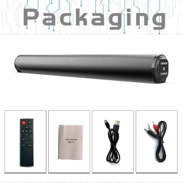 Long Soundbar Wireless Bluetooth TV Speaker Soundbar Speaker Connectable Computer RCA TV Large Stereo