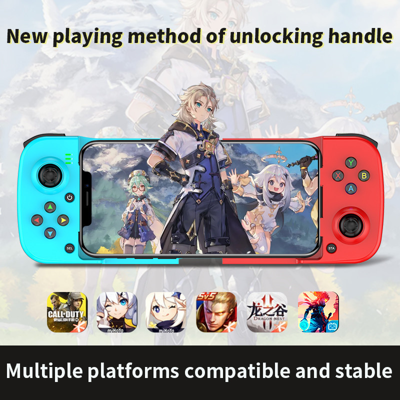 D3 Wireless Mobile Game Controller Bluetooth 5.0 Android iOS Direct Connect MFI Mobile Game Controller Stretch Game Controller