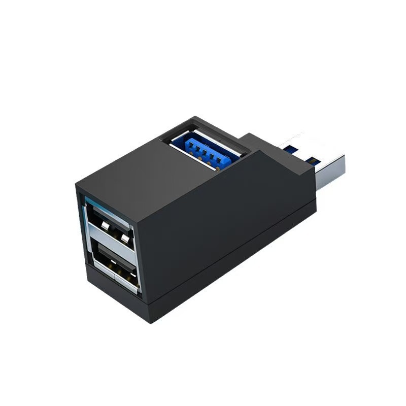 Mini Plug-in Portable Multi-Interface Hub Splitter USB3.0 High-Speed Hub Car 1-to-3 Expansion Port