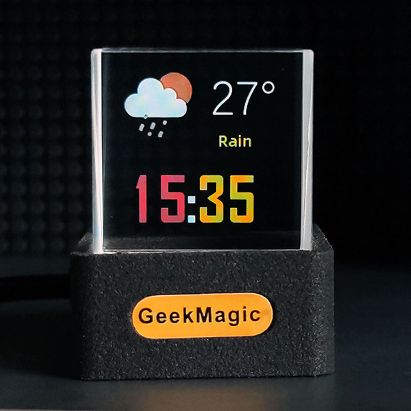 New mini transparent WiFi weather clock gift desktop ornament monitor ornament clock weather clock