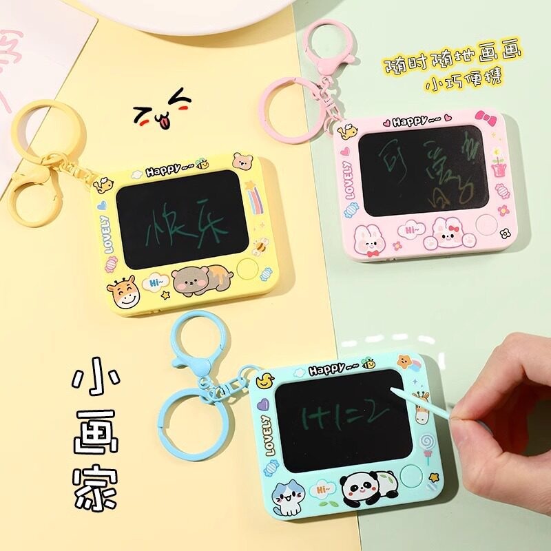 Cartoon Mini Drawing Board Small Keychain Cartoon Small Drawing Board Cute Backpack Pendant Small Gift Toy