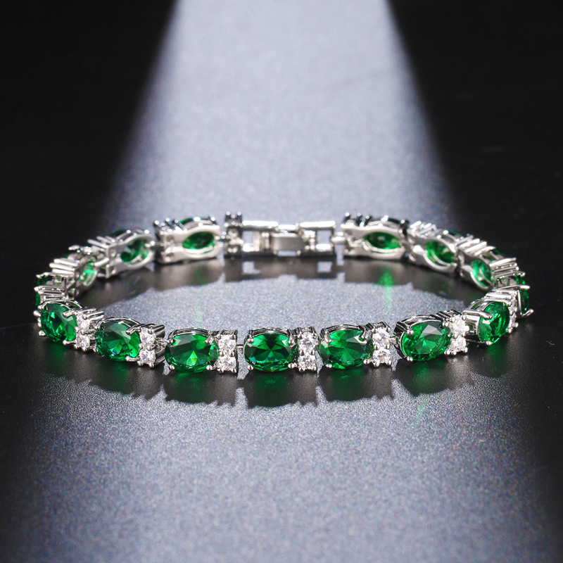 Oval zircon bracelet multicolor optional bracelet simple bridal party gift