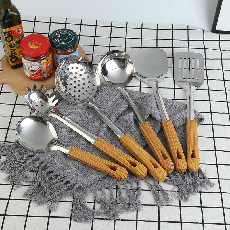 201 stainless steel spatula, spoon set, kitchen utensils, home kitchenware set, high temperature resistant, hotel supplies, full set