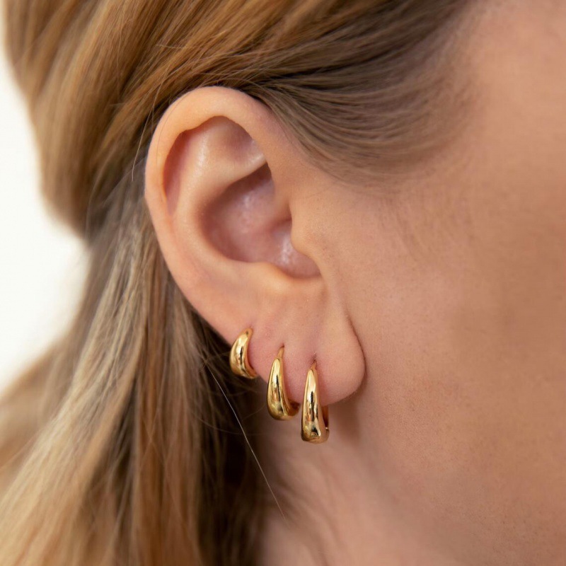 Simple Earring Hoop Niche Unisex Alloy Earring Rock Punk Earrings