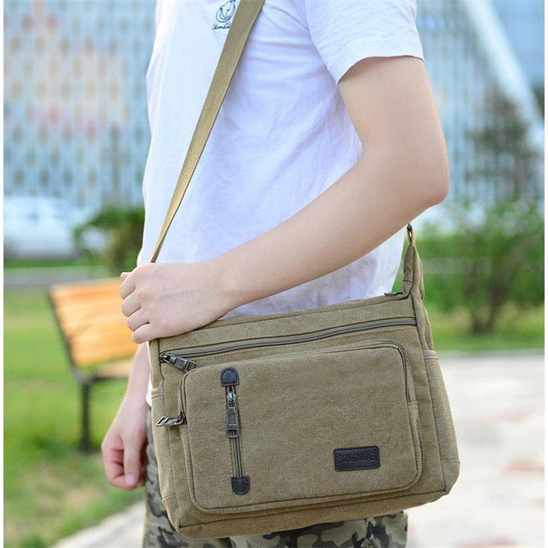 New shoulder bag crossbody outdoor canvas bag men's internship bag men's backpack