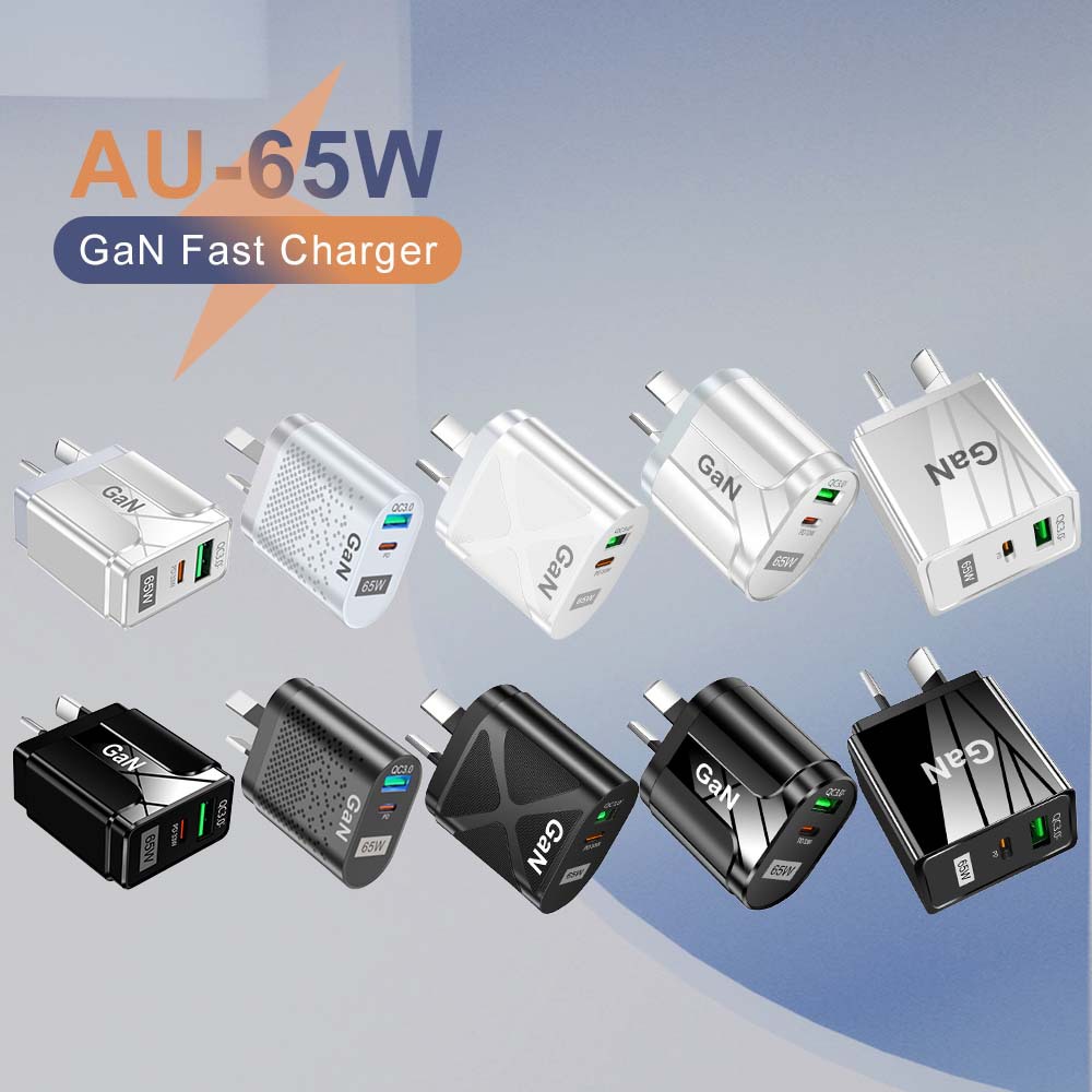Australia Standard GaN 65W GaN PD Fast Phone Charger Laptop Adapter