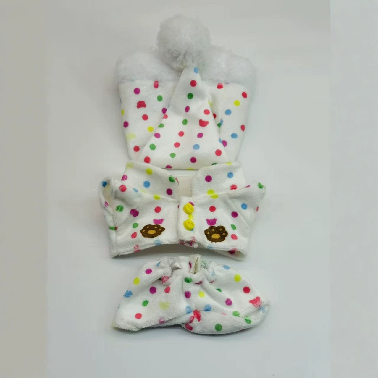 New 10cm doll clothes bear set polka dot pajama set Hello Kitty Labubu outfit doll clothes