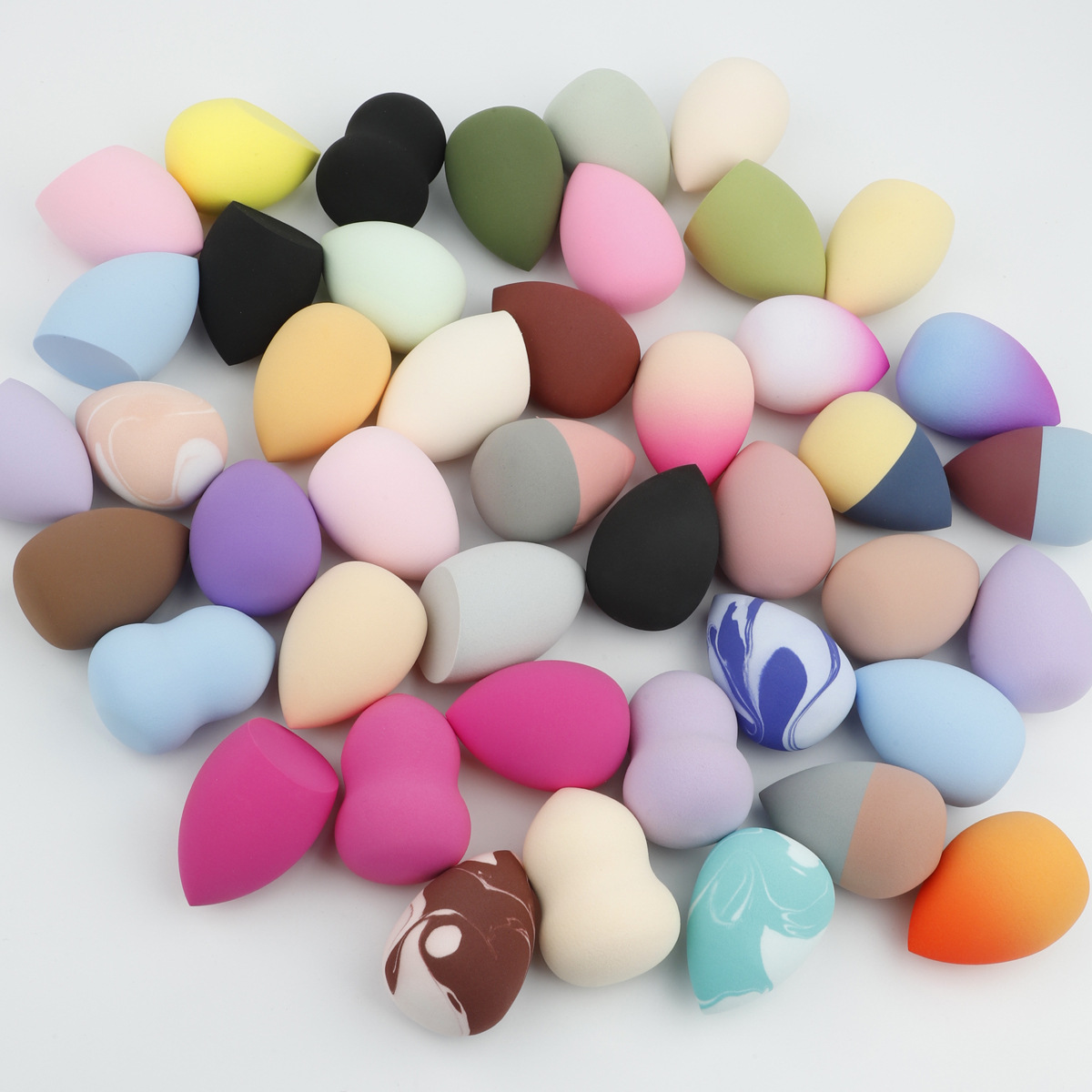 Dry and Wet Dual-Use Makeup Sponge Super Soft Non-Absorbing Powder Cosmetic Sponge Sponge Gourd Powder Puff Olive Cut Water Drop Powder Puff