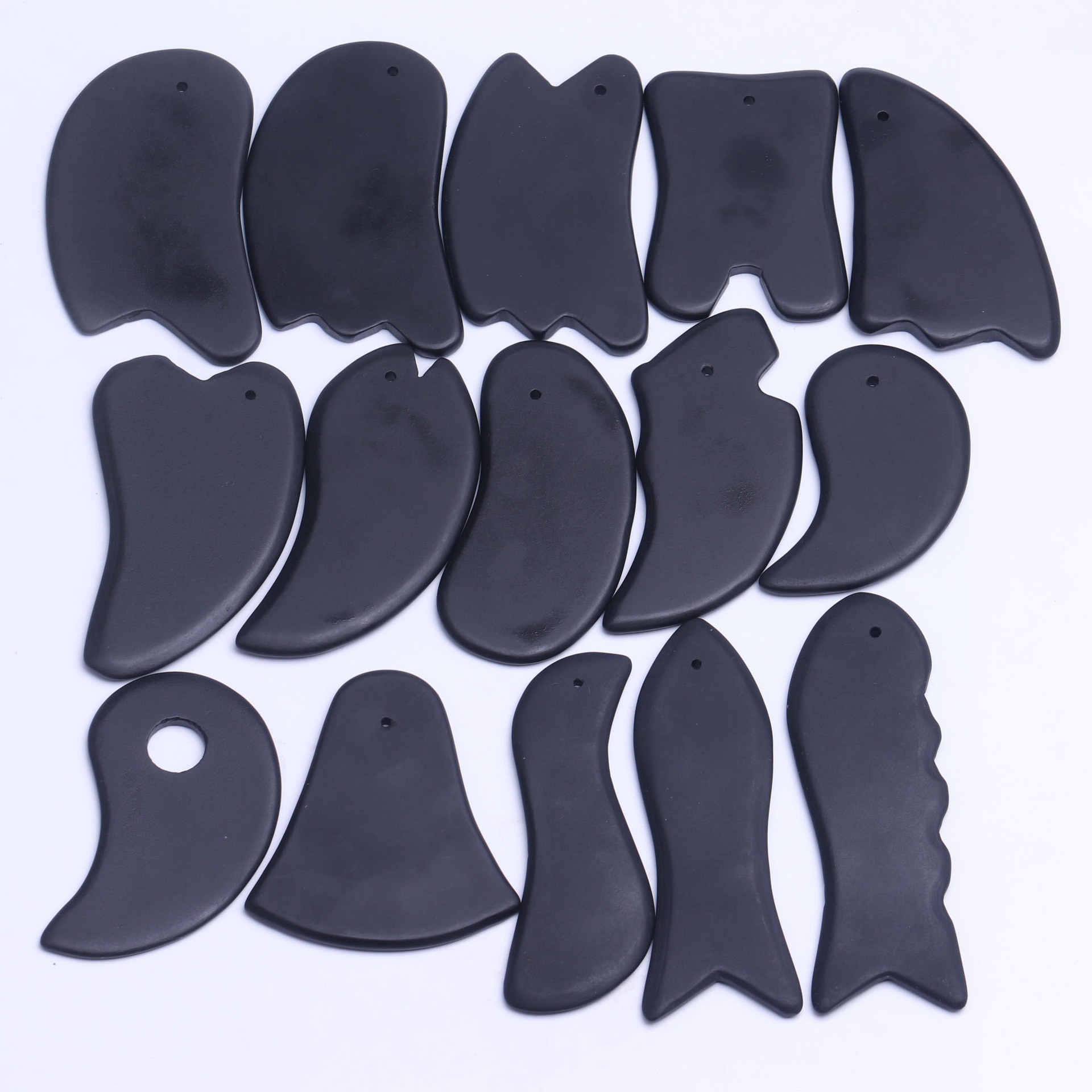 Natural Pyroxene Scraping Board Fish Shape Pyroxene Knife Type Facial Multiple Models Head Back Universal