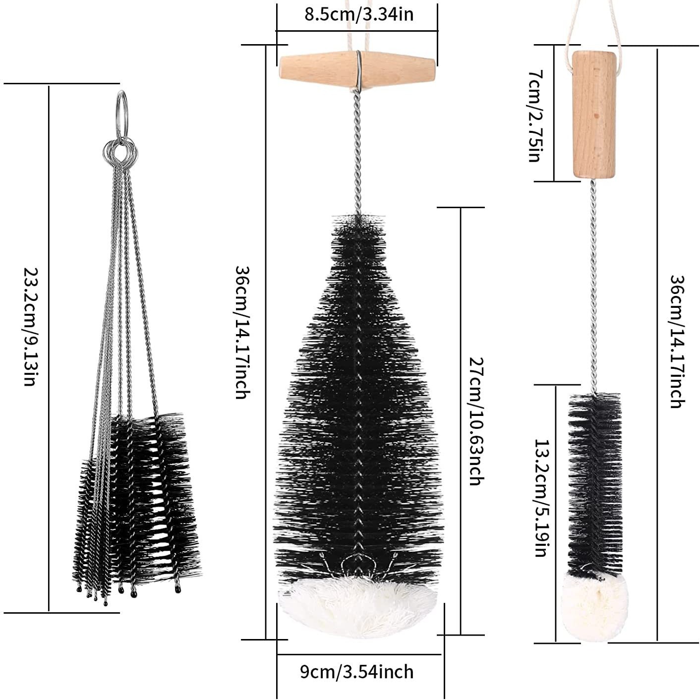Wholesale multifunctional cleaning brush, brush for bottles, sterilizing brush, dish brush, non-rust