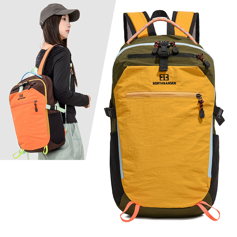 Dopamine Color-blocked Backpack for Women 2026 New Outdoor Hiking Backpack Lightweight Sports Travel Backpack