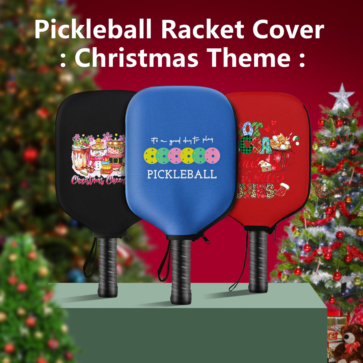 Pickleball paddle case, beach tennis racket bag, table tennis paddle bag, neoprene paddle protective case