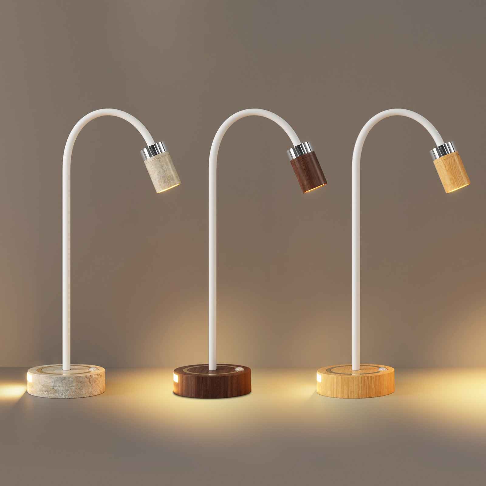 New Product LED Bedroom Bedside Night Light Charging Human Body Induction Desktop Atmosphere Night Light