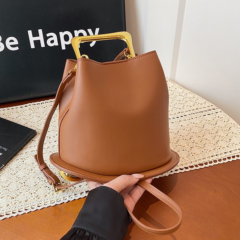 Bucket New Women's Bag Textured Handheld Shoulder Crossbody Bag