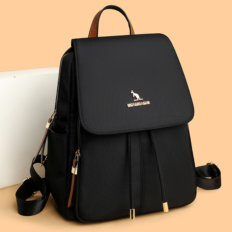 2025 new nylon double-shoulder bag women's casual business commuting women's backpack simple backpack