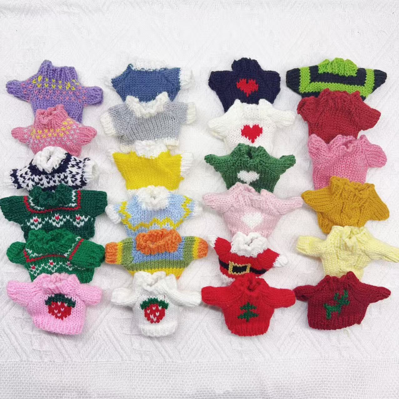 Doll Clothes Sweater Suitable for Labubu Wedding Highland Pendant 10cm Doll Clothes Small Cotton Accessories
