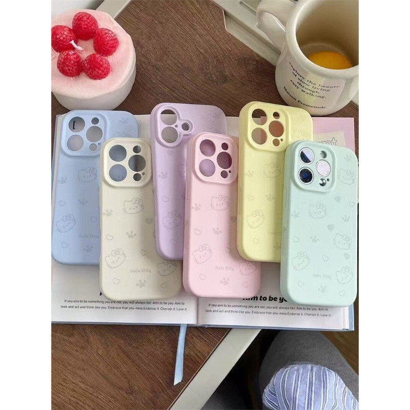 Love cat paw compatible Apple 17 Pro Max phone case 16/15 Plus liquid silicone 14/13 Pro full coverage