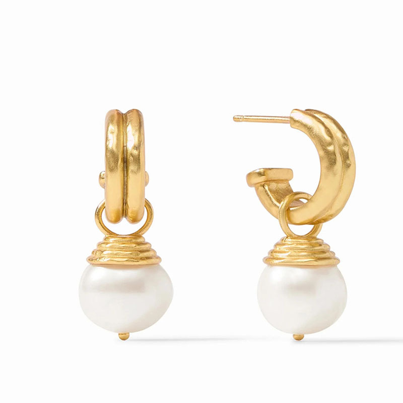 Pearl earrings women 18k gold plated exaggerated simple earrings ear accessories