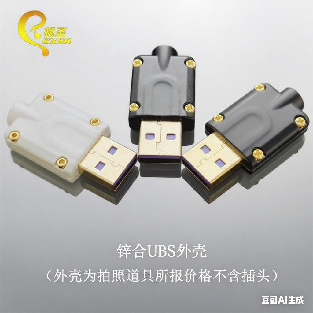 Changsheng USB male shell full metal with gold-plated screws suitable for data cable fast charging cable full metal shell