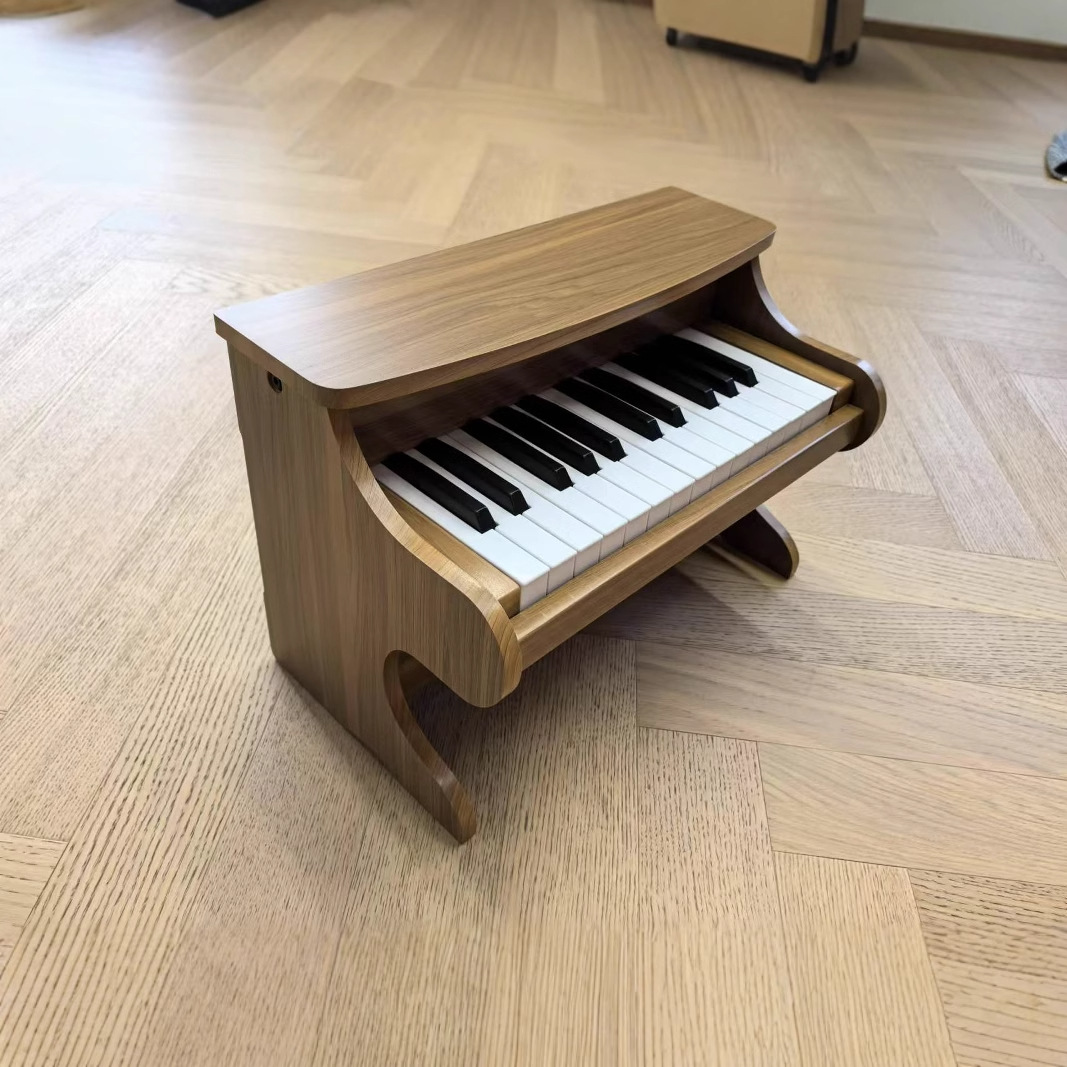 Baby Wooden Small Piano Children's Electronic Keyboard Playable Educational Music Early Education Toy Wooden