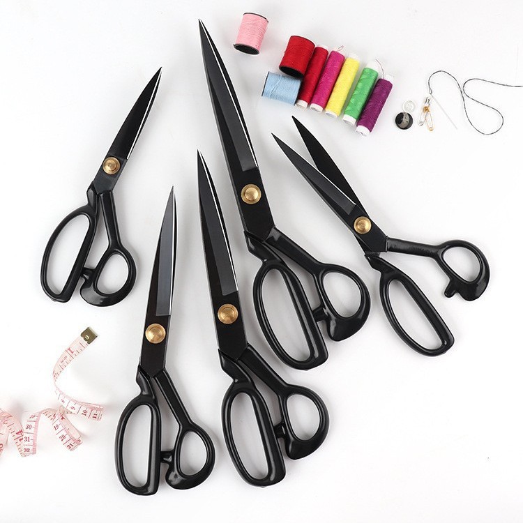 Tailor scissors manganese steel black blade clothing scissors leather handmade cloth cutting scissors rust-resistant sharpenable Daji scissors