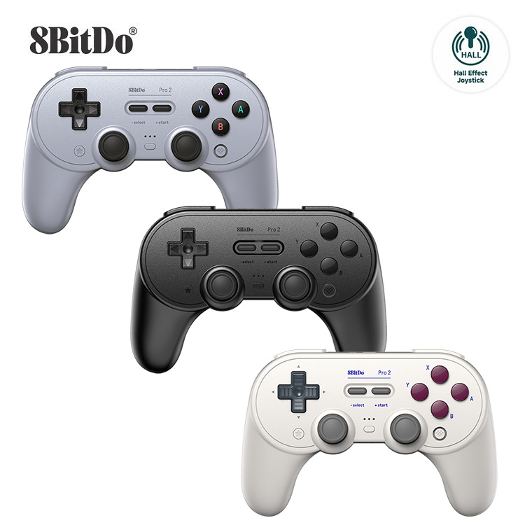 8Bitdo Pro 2 Wireless Bluetooth Grip Controller Hall Effect Joystick PC Computer Android NS Black Myth