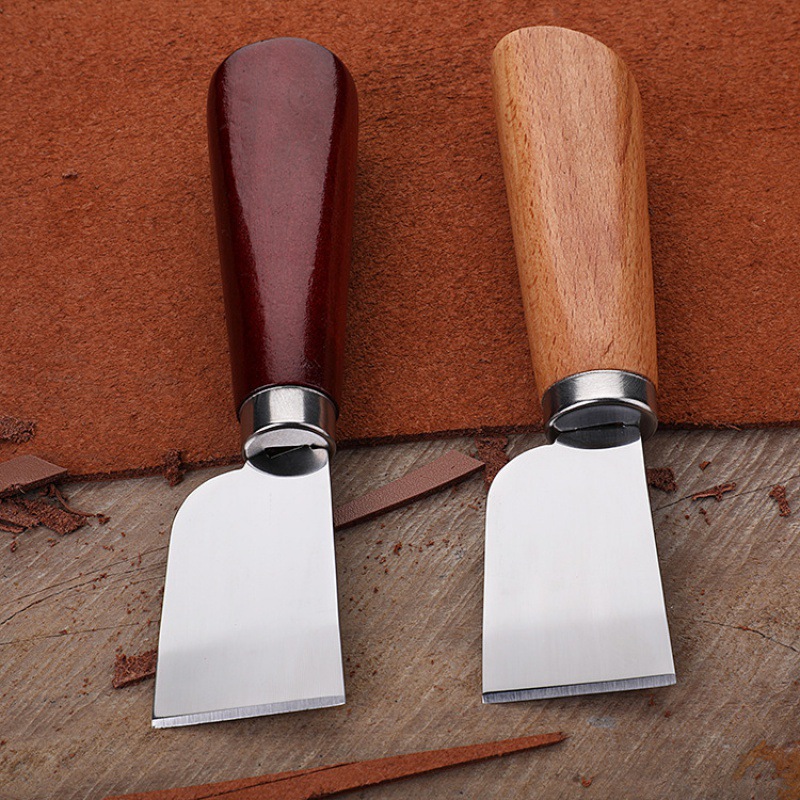Stainless steel leather cutting knife DIY handmade leather tool leather knife cutting knife leather material cutting knife