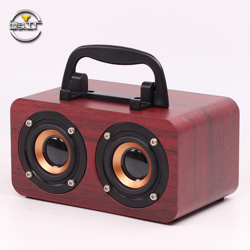 FT-4002 Bluetooth portable speaker subwoofer simple wooden speaker wireless mini Bluetooth speaker
