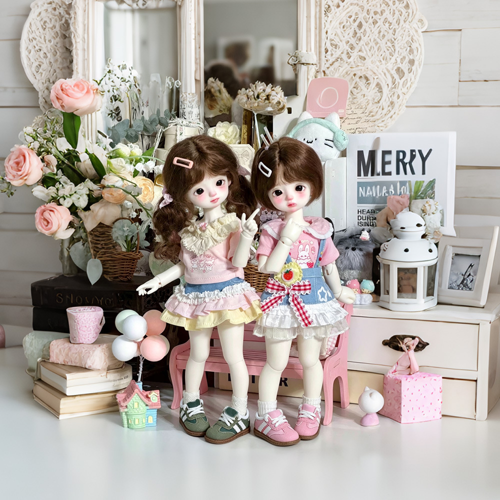 6-Point BJD Doll Shoes Regular Body Six-Point 30CM Jointed Doll Cute Chubby Doll Change Clothes Gsister Doll Accessories