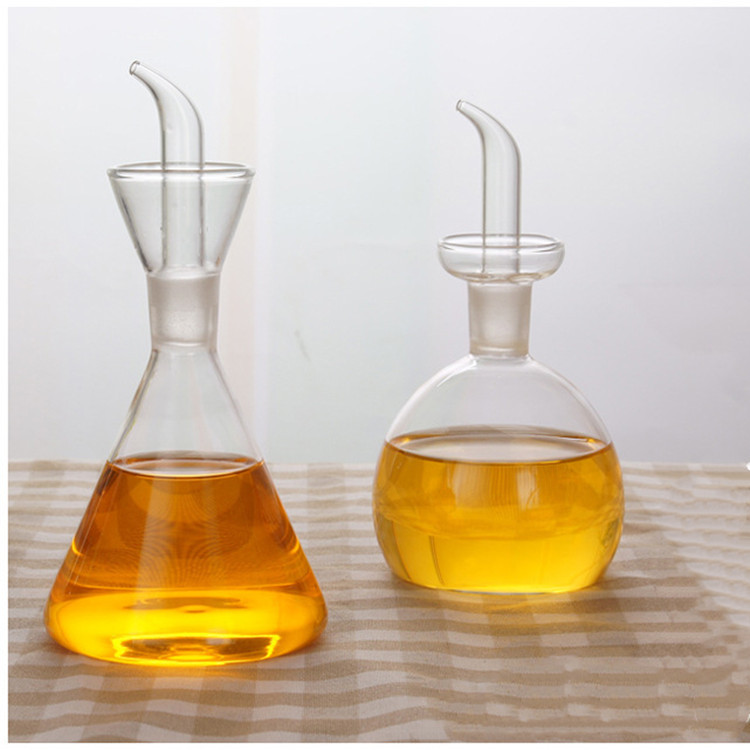 Glass seasoning bottle, soy sauce vinegar bottle, kitchen frosted seasoning bottle, oil control bottle for oil storage