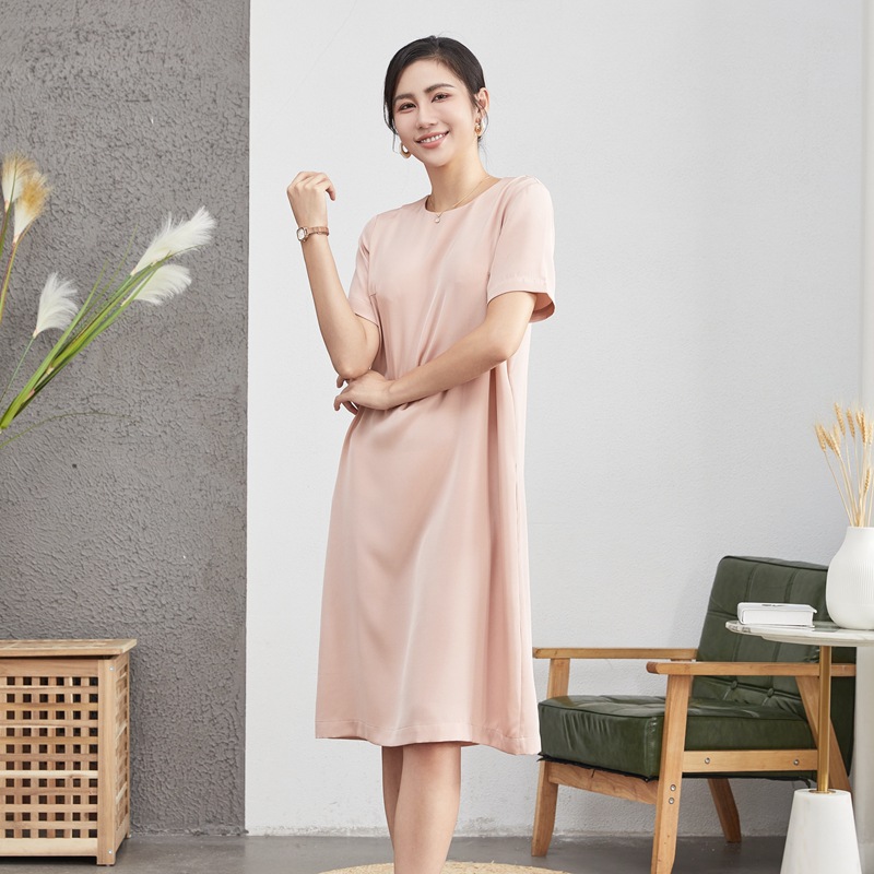 Mulberry Silk Dress for Women Summer 2025 New Plus Size Knee-Length New Chinese Style Women's Summer Dress