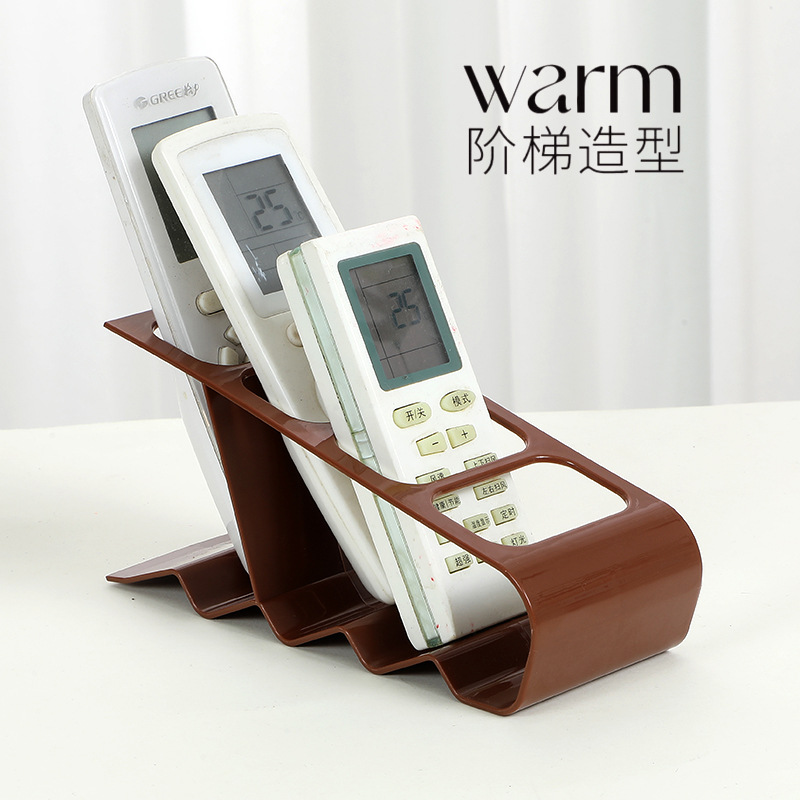 Step-shaped remote control storage rack multi-grid household living room desktop TV air conditioner remote organizer desktop