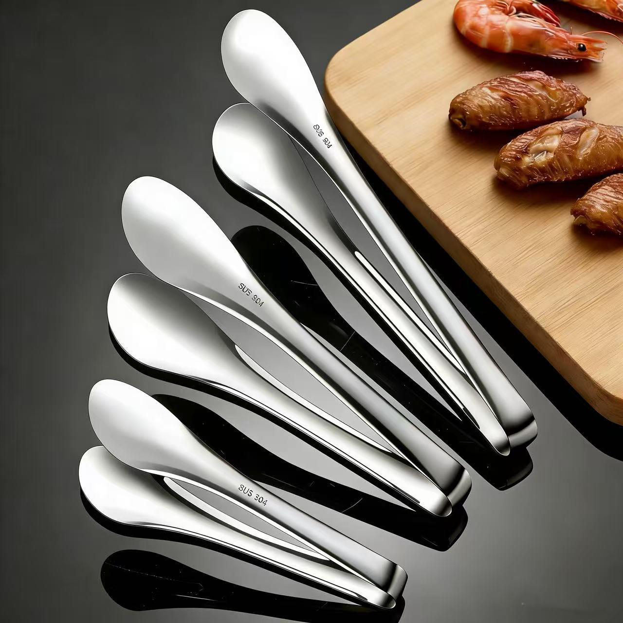 304 stainless steel no-hole delicate clip, buffet clip, barbecue clip, steak clip, food bread clip, multifunctional food clip