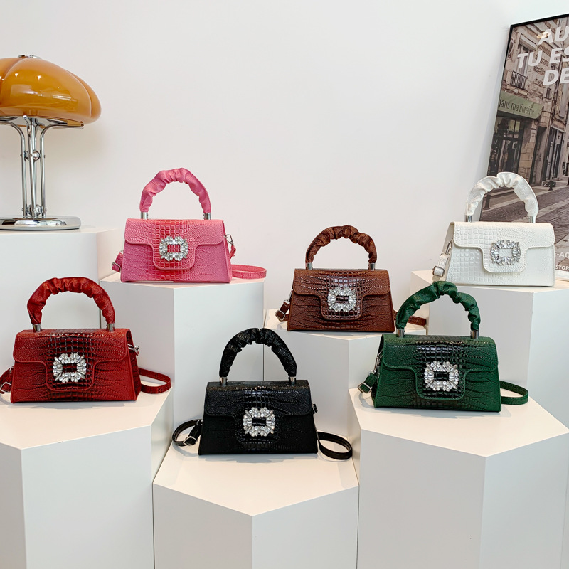 2026 New Small Square Bag Women Textured Handbag Women's Bag Fashionable Single Shoulder Crossbody Bag