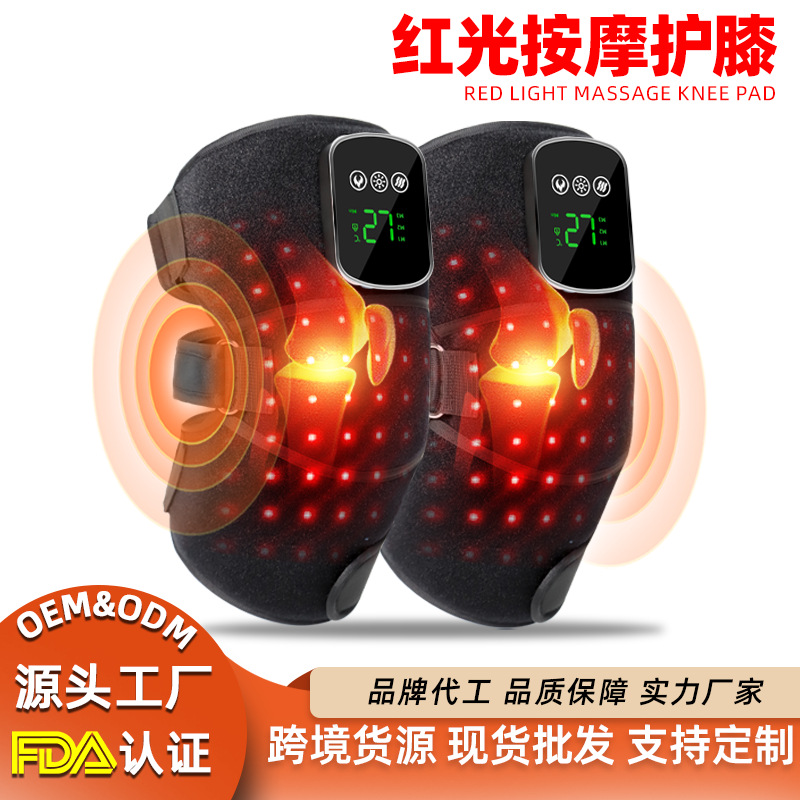 Red Light Heating Massage Knee Protector Physiotherapy Device Electric Heating Anti-Cold Joint Warmth Knee Protector Red Light Leg Massager
