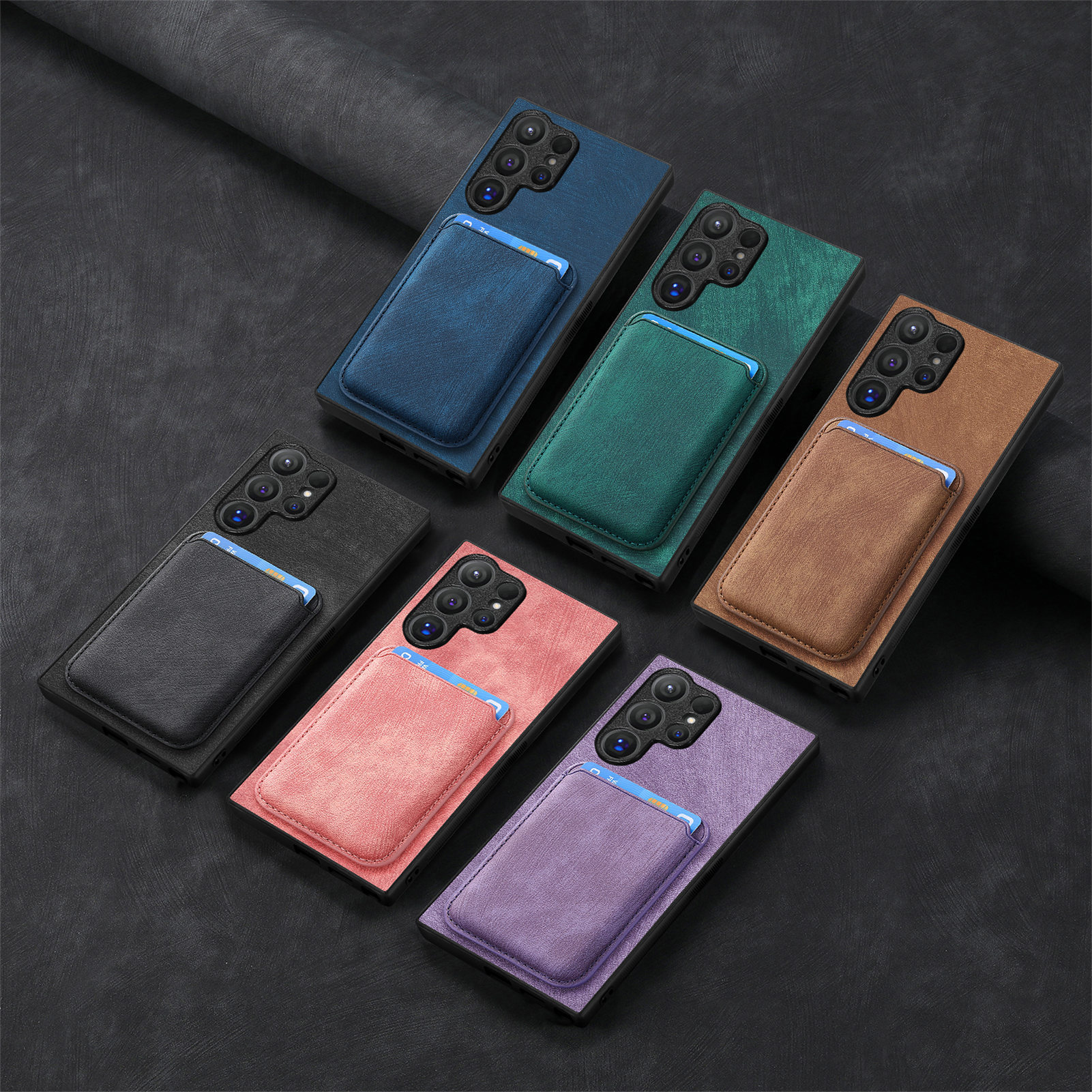 For Samsung S26 Ultra phone case anti-drop leather phone case protective case full coverage S24 leather case