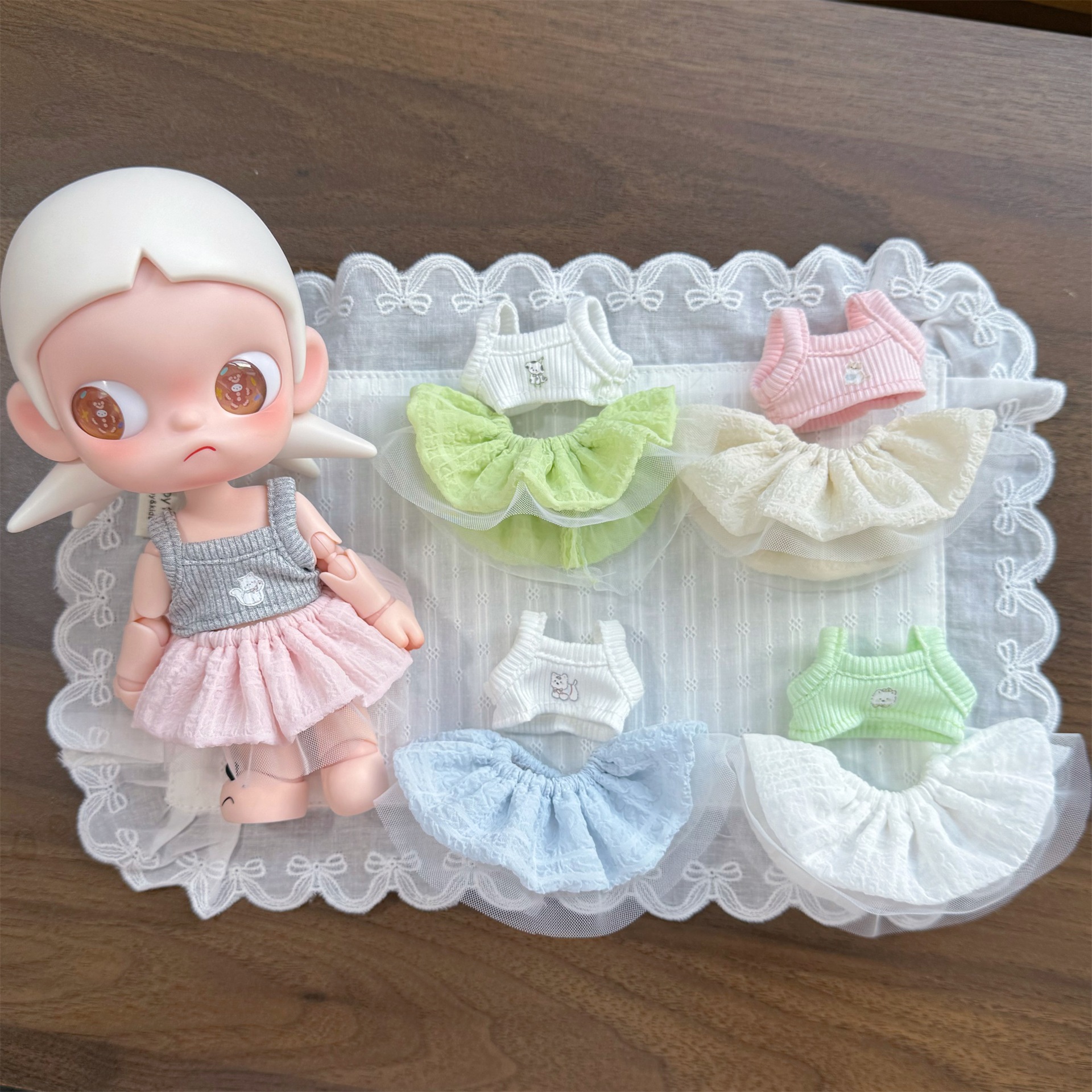 New zsiga Gazi sister doll clothes 1/8 posable doll tank top small skirt doll replacement summer