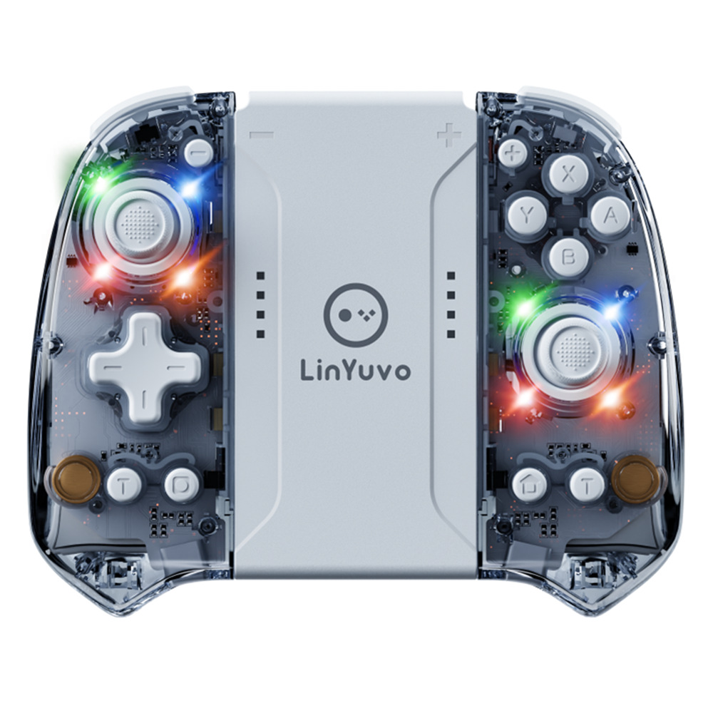 Lianyou switch joy con Hall joystick continuous fire colorful light transparent motion sensing wireless bluetooth game handle