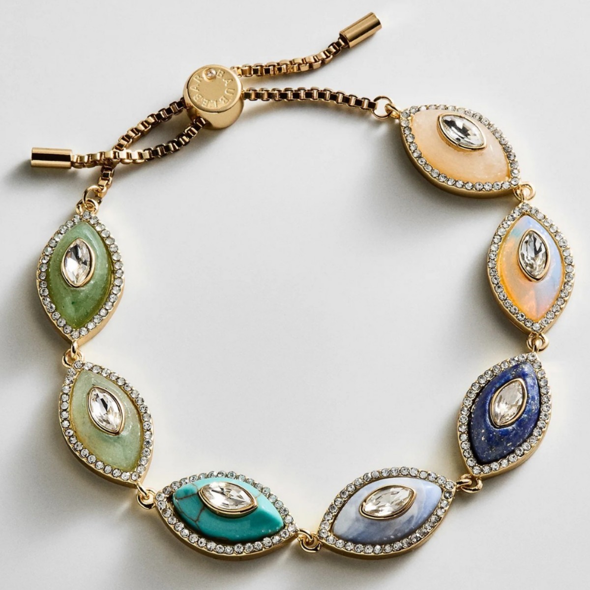 Evil Eye Diamond Inlay Bracelet Stacking Women's Hand Jewelry