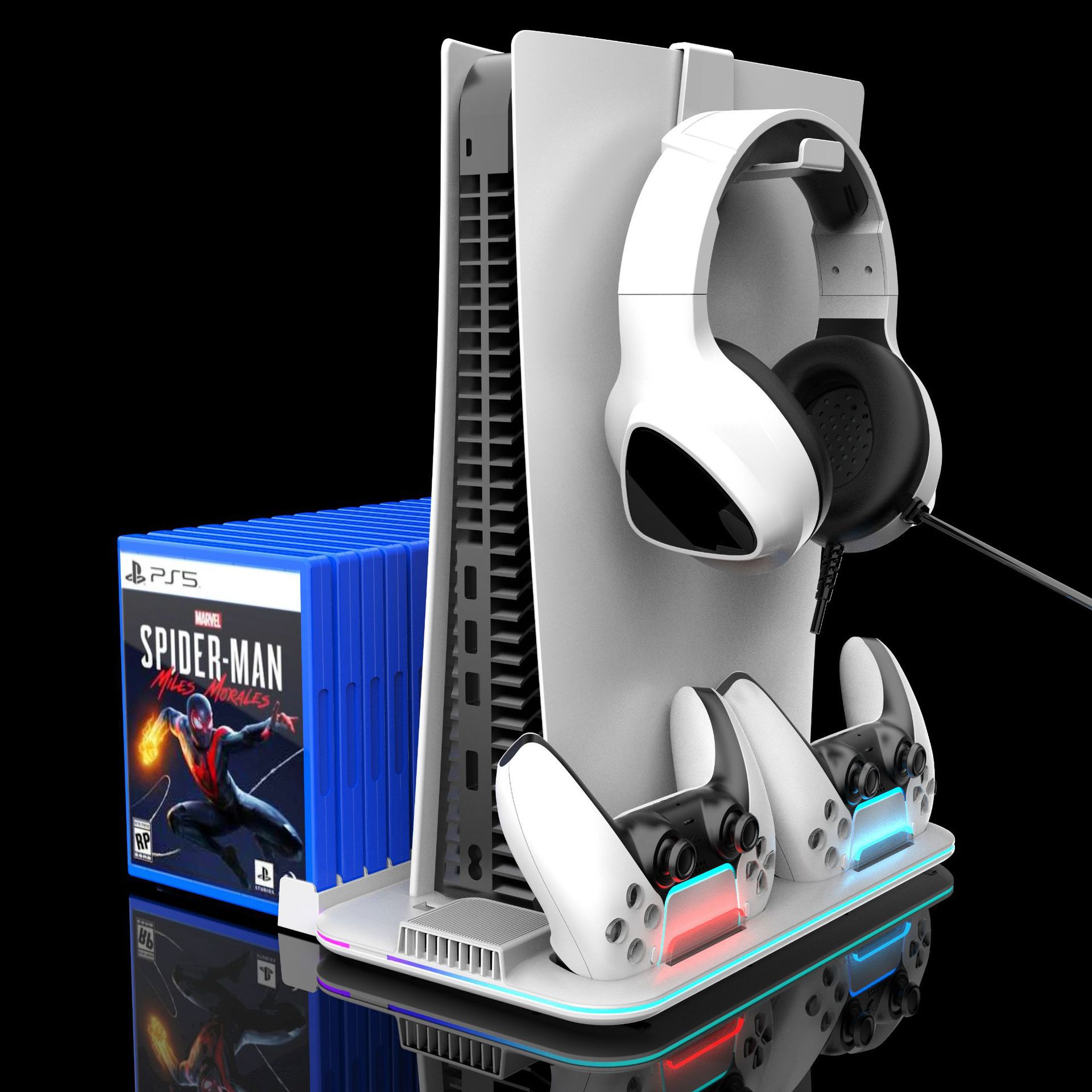 PS5 PRO host cooling base PS5slim handle charging dock game disc headphone storage rack DZ504