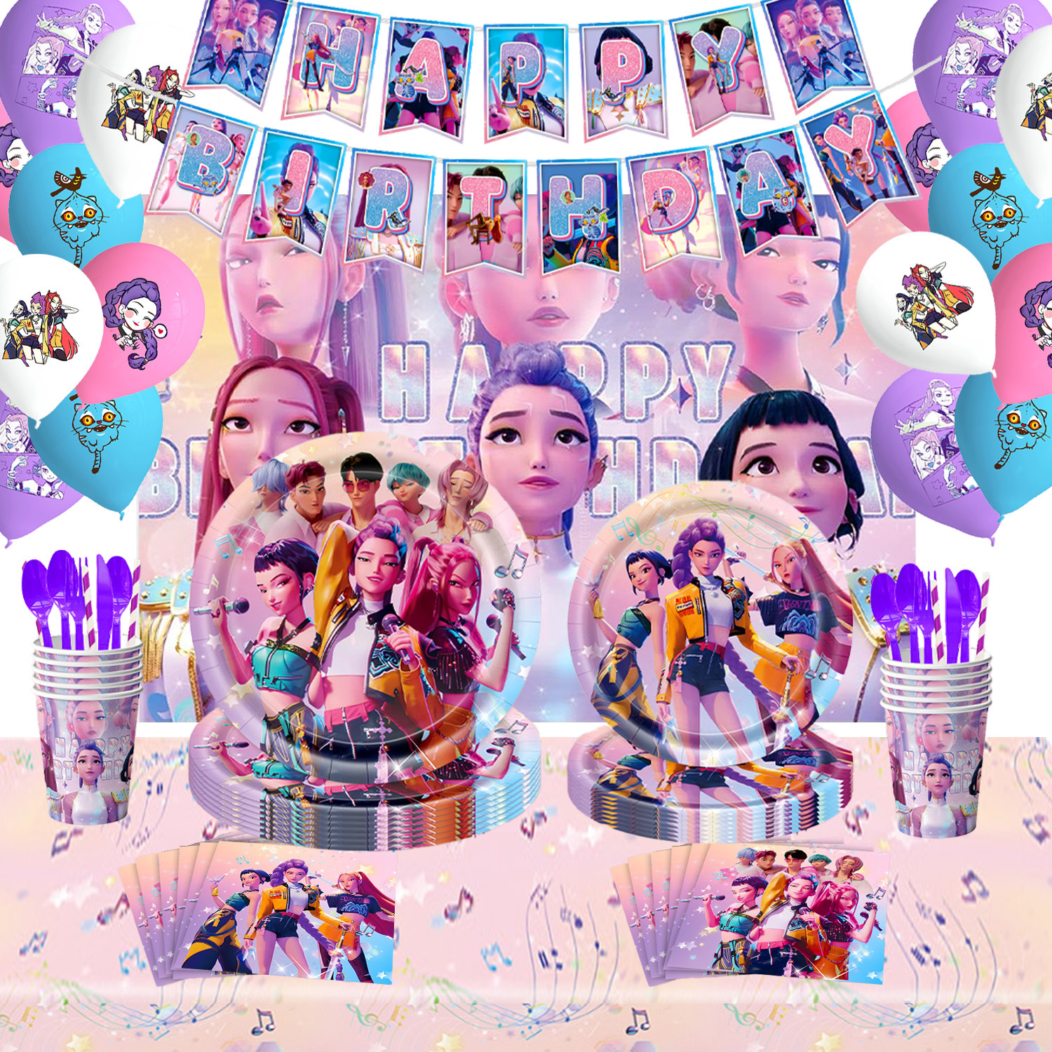KPOP Witch Hunters Theme Party Supplies Birthday Party Decoration Supplies Witch Hunt Party Decoration Props
