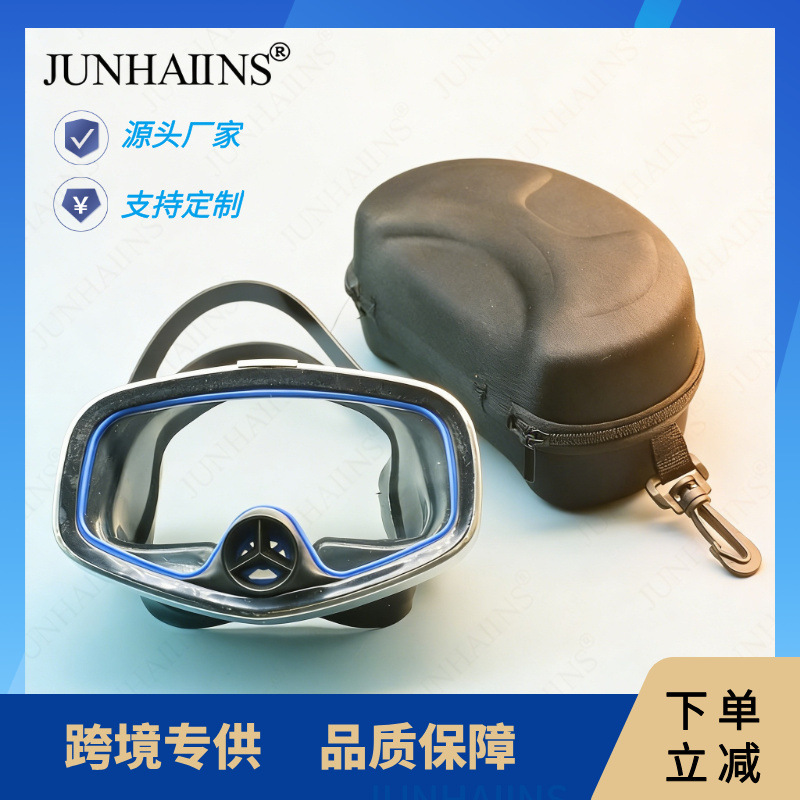 Professional valve diving mask silicone large frame adult beachcombing lightweight tempered glass snorkeling mask