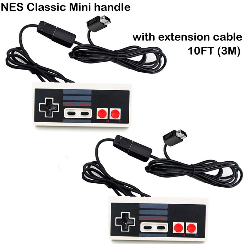 NES Wired Game Controller NES Game Controller Red and White Console Cable Length 3 Meters Nostalgic Direct Play Console NES PC