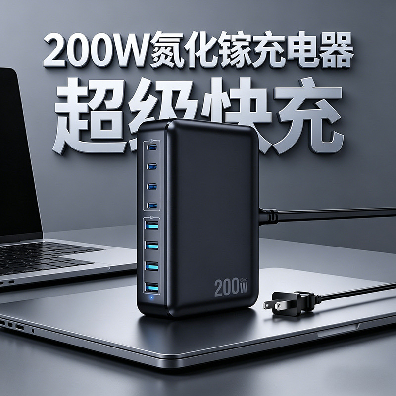 Strictly Selected 200W GaN Charger 20V5A High Power Mobile Phone Tablet Laptop Universal Desktop Charging Station